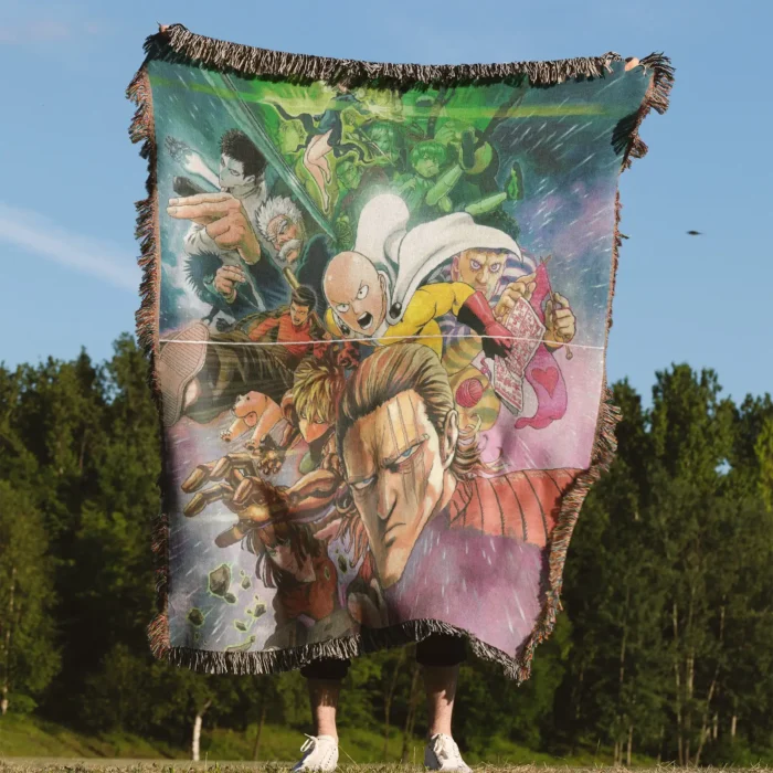 One Punch Woven Tapestry Throw Blanket – Heroic Room Decor, Wall Art & Cozy Throw - Image 4