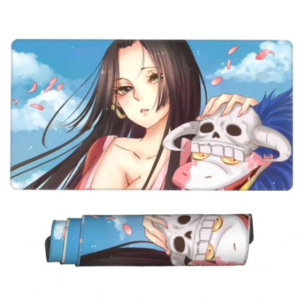 This Boa Hancock mouse pad is a cute One Piece desk mat, great for cozy bedrooms, gaming setups, or otaku spaces. A fun gift for fans and collectors.