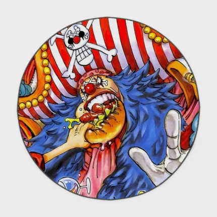 Step into the world of *One Piece* with this Buggy round rug. Perfect for boys' rooms or pirate-themed setups, it adds a fun and adventurous vibe to your space.