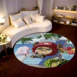 Chopper Round Rug – Cute Round Mat for Kids Room or Cozy Room Decor - Image 2