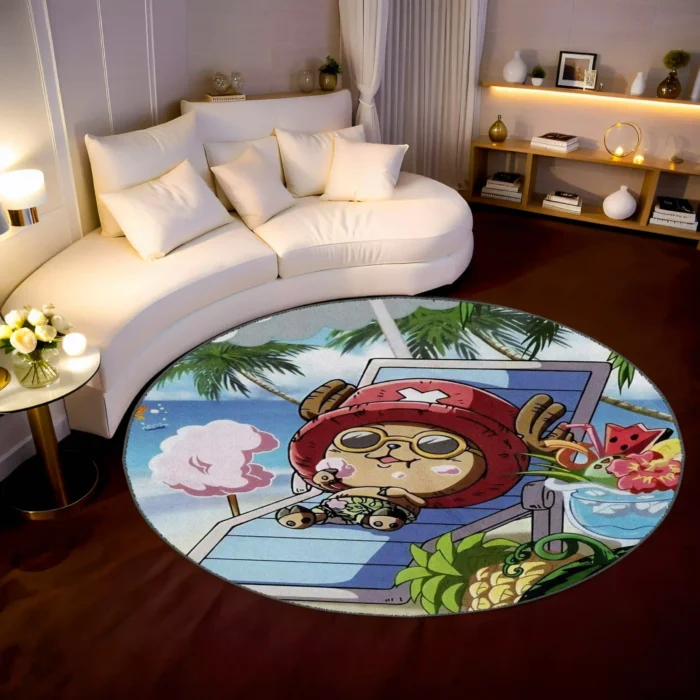 Chopper Round Rug – Cute Round Mat for Kids Room or Cozy Room Decor - Image 2