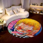 Doflamingo Round Rug – Cool Floor Mat for Gaming Room or Otaku Decor - Image 2