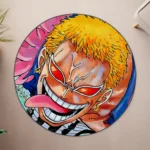 Doflamingo Round Rug – Cool Floor Mat for Gaming Room or Otaku Decor - Image 4