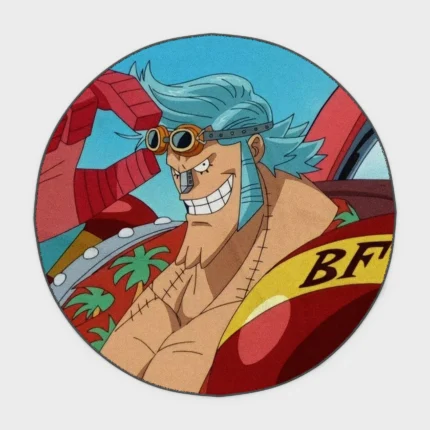 Bring the fun and quirky world of *One Piece* into your boys' bedroom or themed room setup with this Franky round rug. It adds a playful and vibrant touch to any space.