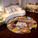 Luffy Round Rug – Cool Floor Mat for Game Room or Otaku-Style Decor - Image 2