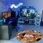 Luffy Round Rug – Cool Floor Mat for Game Room or Otaku-Style Decor - Image 3