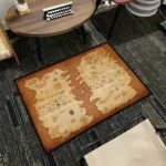 Red Line Map Rug – Unique Rug, Great Gift for Room Decoration - Image 2