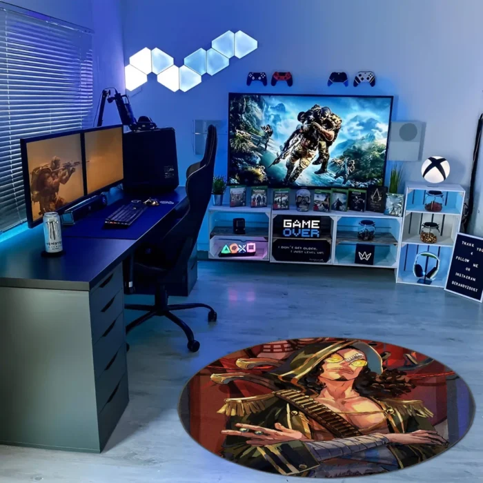 Usopp Round Rug – Fun Rug for Kids Room or Gaming Setup Display - Image 3