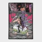 Bring the swordsmanship of *One Piece* into your space with this Zoro rug. Perfect for your gaming room or boys' room decor, it adds an epic and bold touch to your space.
