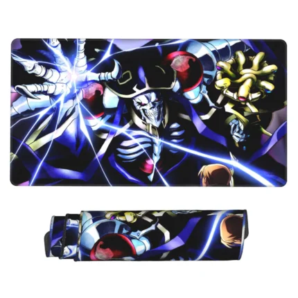 This Overlord mouse pad is a dark fantasy anime desk mat, ideal for gaming setups, otaku bedrooms, or fan collections. A must-have for anime lovers.