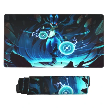 This Lucario mouse pad is a cool Pokémon desk mat, perfect for gaming setups, otaku bedrooms, or fan collections. A great gift for Pokémon lovers.
