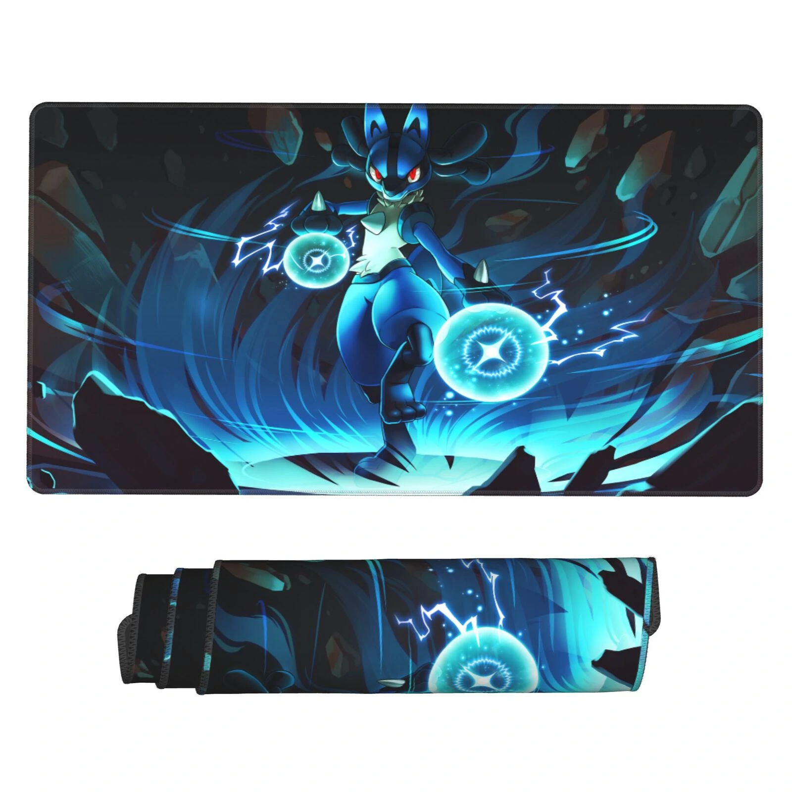 pokemon-lucario-mouse-pad-1 This Lucario mouse pad is a cool Pokémon desk mat, perfect for gaming setups, otaku bedrooms, or fan collections. A great gift for Pokémon lovers.
