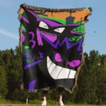 Gengar Woven Tapestry Throw Blanket – Spooky Wall Art, Cozy Room & Home Decor, Anime Throw - Image 4