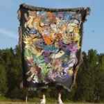 Poke Woven Tapestry Throw Blanket – Wall Art, Room & Home Decor, Perfect Collectible Gift - Image 4