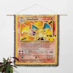 Charizard Card Woven Tapestry Throw Blanket – Fiery Wall Art, Room & Home Decor, Collector Gift - Image 2