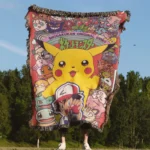 Poke Manga Cover Woven Tapestry Throw Blanket – Popular Wall Art, Room & Home Decor, Collectible Throw - Image 4