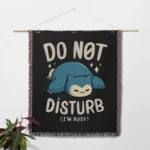 Snorlax Woven Tapestry Throw Blanket – Relaxed Wall Art, Cozy Home & Room Decor - Image 2