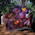 Gengar Woven Tapestry Throw Blanket – Spooky Wall Art, Cozy Room & Home Decor, Anime Throw - Image 3
