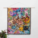 Eevee Woven Tapestry Throw Blanket – Adorable Wall Hanging, Room & Home Decor - Image 2