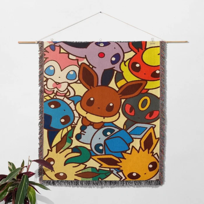 Eevee Woven Tapestry Throw Blanket – Stylish Wall Art, Cozy Room & Home Decor - Image 2