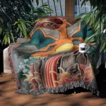 Charizard Woven Tapestry Throw Blanket – Bold Wall Art, Room & Home Decor, Cozy Throw - Image 3