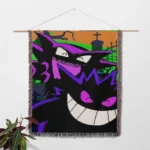 Gengar Woven Tapestry Throw Blanket – Spooky Wall Art, Cozy Room & Home Decor, Anime Throw - Image 2