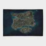 Step into the battlegrounds with this PUBG Erangel map rug. Perfect for game rooms or battleground setups, it adds a tactical and immersive touch to your space, bringing the iconic map to life for any fan of *PlayerUnknown's Battlegrounds*.