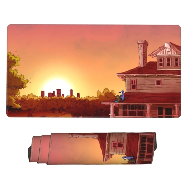 This Regular Show mouse pad is a fun cartoon desk mat, perfect for kids’ rooms, gaming setups, or otaku spaces. A playful gift for fans of the series.