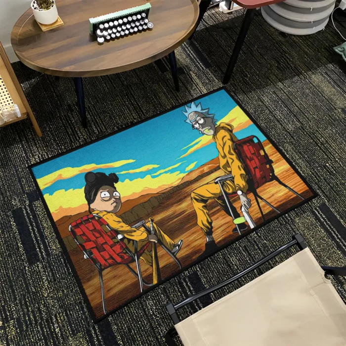 Rick Breaking Rug – Funny Crossover Rug for Gaming Room or Fan Gift - Image 2