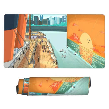 This Rick and Morty x Truman Show mouse pad is a stylish crossover desk mat, perfect for otaku setups, gaming rooms, or fan collections. Unique gift idea.