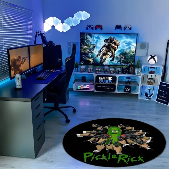 Pickle Round Rug – Fun Sci-Fi Decor for Bedroom or Gaming Room - Image 3