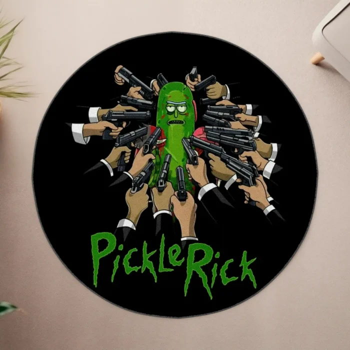 Pickle Round Rug – Fun Sci-Fi Decor for Bedroom or Gaming Room - Image 4