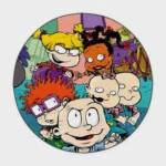 Bring the playful world of *Rugrats* into your space with this round rug. Perfect for kids' rooms or 90s nostalgia enthusiasts, it offers a fun and colorful way to relive the beloved cartoon era.