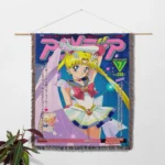Sailor Manga Cover Anime Woven Tapestry Throw Blanket – Wall Art, Room & Home Decor, Perfect Gift - Image 2