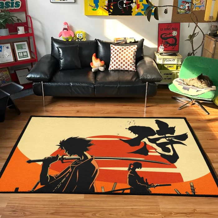 Samurai Champloo Rug – Epic Carpet for Gaming Setup or Bedroom Decor - Image 2
