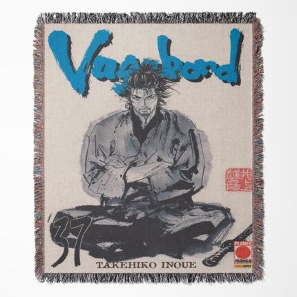 Samurai Champloo woven tapestry throw blanket, unique wall art and room decor, perfect for Samurai Champloo fans who love the blend of samurai action and hip-hop culture.