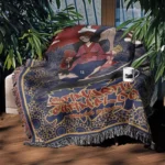 Samurai Woven Tapestry Throw Blanket – Stylish Throw, Room & Home Decor, Anime Fan Gift - Image 3