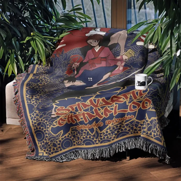 Samurai Woven Tapestry Throw Blanket – Stylish Throw, Room & Home Decor, Anime Fan Gift - Image 3