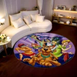 Scooby Cartoon Round Rug – Cool Mystery Rug for Boys Bedroom or Gift - Image 2