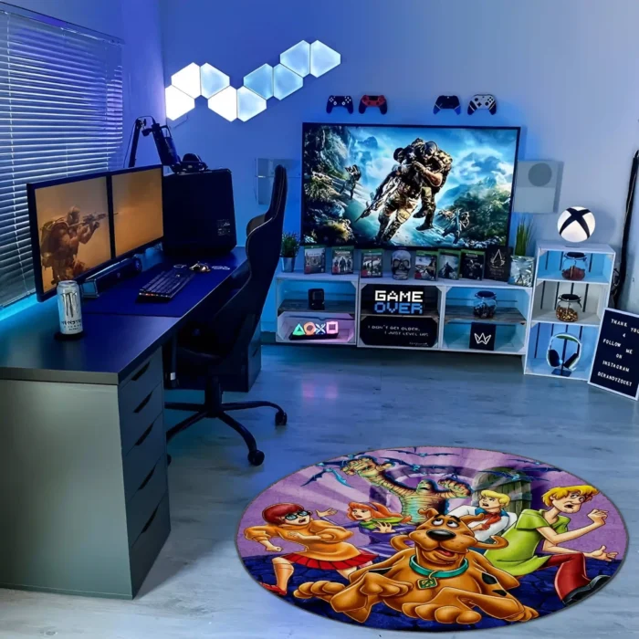 Scooby Cartoon Round Rug – Cool Mystery Rug for Boys Bedroom or Gift - Image 3