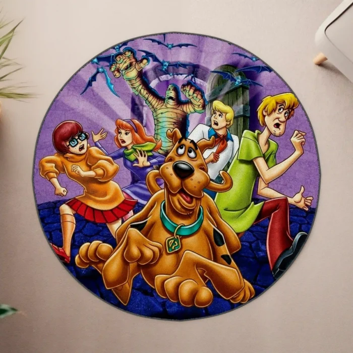 Scooby Cartoon Round Rug – Cool Mystery Rug for Boys Bedroom or Gift - Image 4