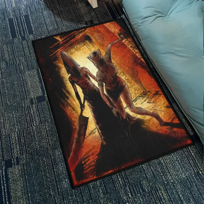 Silent Horror Game Area Rug – Stylish Horror Carpet for Game Room or Collector Gift - Image 2