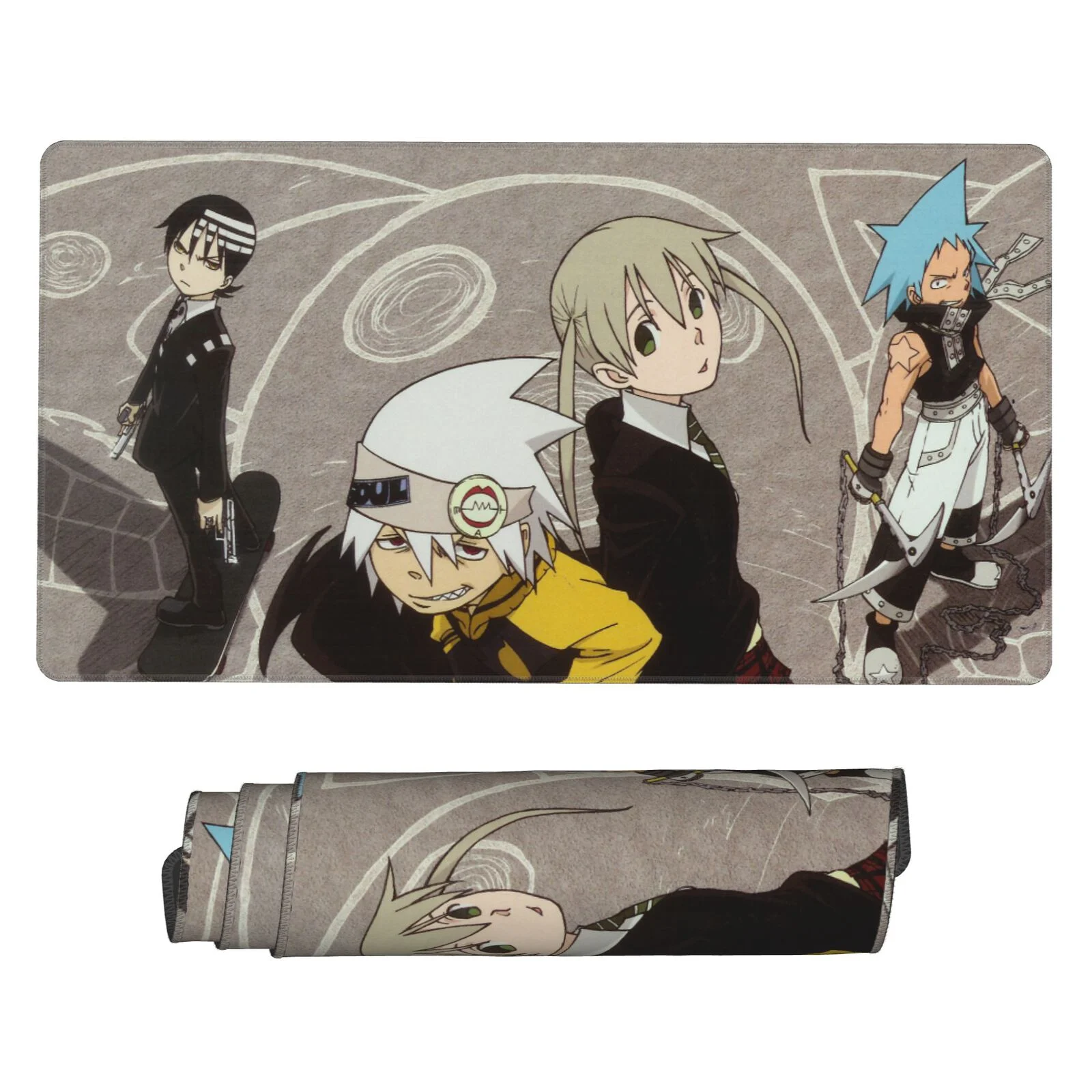 soul-eater-mouse-pad-1 This Soul Eater mouse pad (E) is a unique anime desk mat, great for otaku setups, bedrooms, or gaming spaces. A must-have gift for series fans.