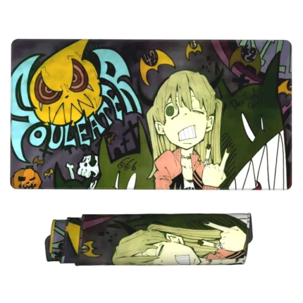 This Soul Eater mouse pad (C) is a cool anime desk mat, ideal for gaming setups, otaku rooms, or fan collections. A stylish gift for anime lovers.