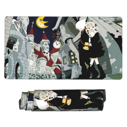 This Soul Eater mouse pad (D) is a cool anime desk mat, perfect for gaming setups, otaku bedrooms, or fan collections. A stylish gift for anime lovers.