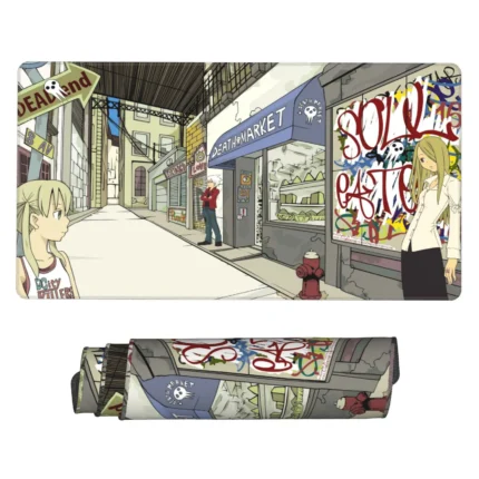 This Soul Eater mouse pad (A) is a stylish anime desk mat, great for gaming setups, otaku rooms, or collector displays. A cool gift for series fans.