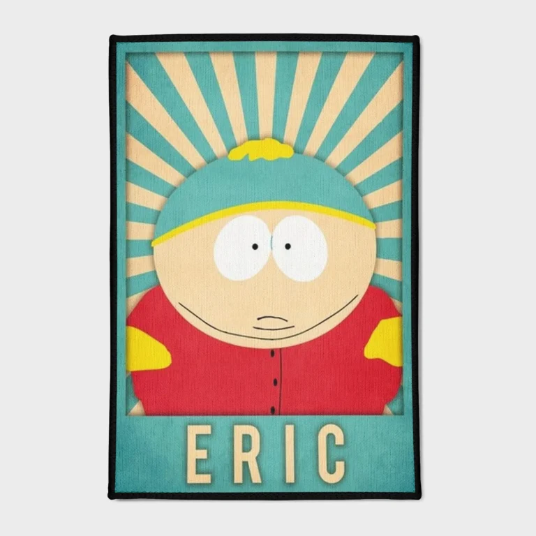 Bring the humor of *South Park* into your boys' room or comedy fan decor with this Cartman rug. Featuring the iconic character, it adds a fun and quirky vibe to any space, perfect for fans of the show.