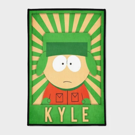 Bring Kyle Broflovski into your room with this fun *South Park* cartoon rug. Ideal for bedrooms or comedy fan rooms, it adds a playful and nostalgic vibe to any space, perfect for fans of the show.