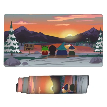 This South Park mouse pad (Style A) is a cool cartoon-themed desk mat, perfect for gaming setups, otaku rooms, or casual decor. Great for fans of the series.