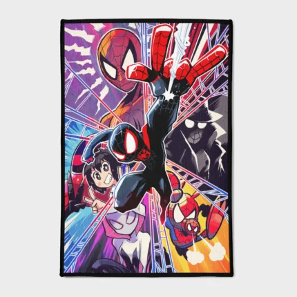 Step into the world of *Spider-Man* with this unique black rug. Ideal for fans of the superhero, it serves as both a functional floor mat and a standout decor piece for bedrooms or gaming rooms.